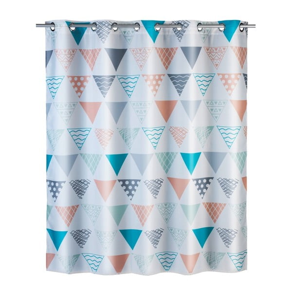 Tenda da doccia colorata etno, 180 x 200 cm Comfort Flex - Wenko