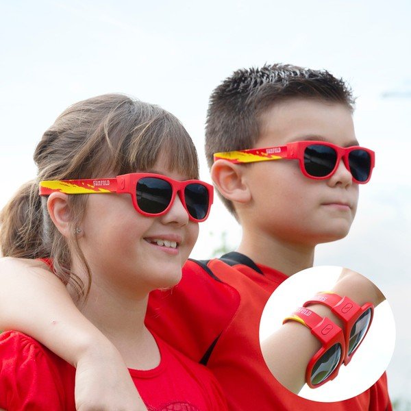 Occhiali da sole rossi Sunfold Kids Mondial Spagna - InnovaGoods-image-1