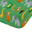 Lenzuolo con angoli per bambini verde per letto singolo 90x190 cm Animal Magic – Catherine Lansfield