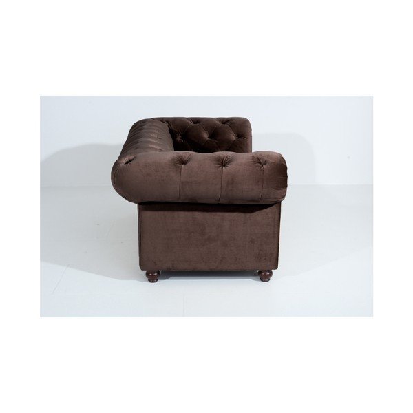 Divano Orleans Velvet marrone scuro, 196 cm - Max Winzer-image-4