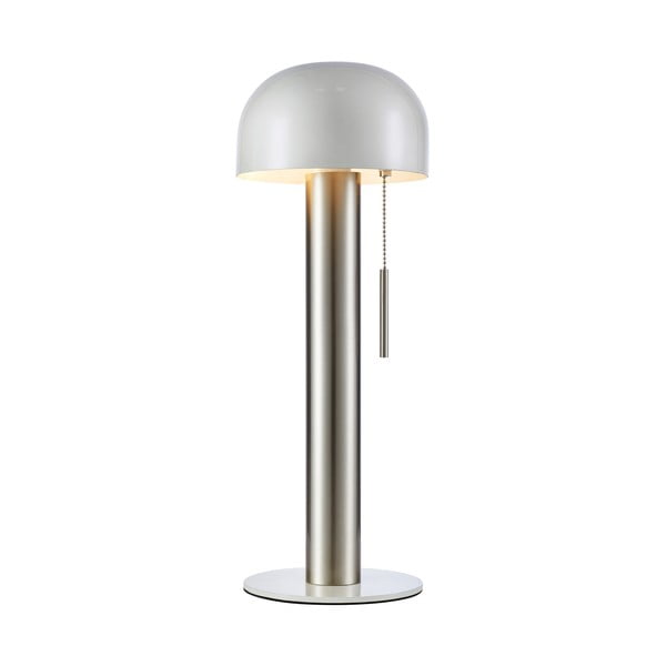 Lampada da tavolo in bianco e argento (altezza 46 cm) Costa - Markslöjd