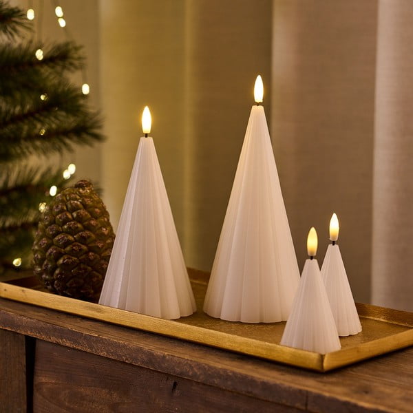 Decorazione natalizia luminosa bianca 2 pz ø 6 cm Laura – Sirius-image-2