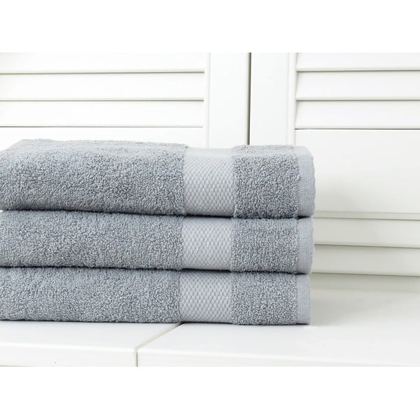 Asciugamano grigio in spugna 70x140 cm Adria - B.E.S.-image-1