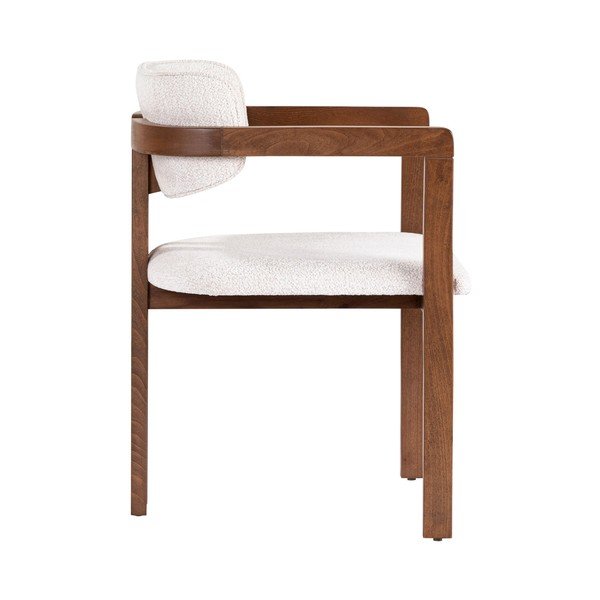Sedia da pranzo bianca con braccioli Toscana – Kalune Design-image-3