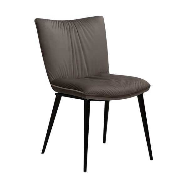 Šedá jídelní židle se sametovým povrchem DAN-FORM Denmark Join