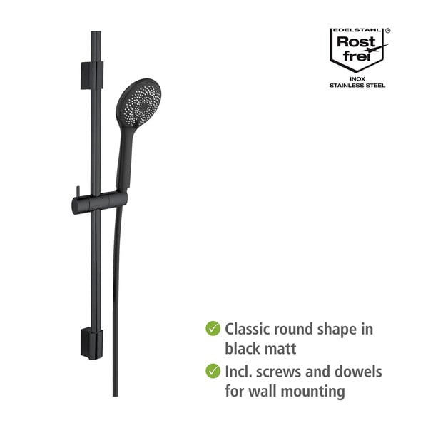 Set doccia in acciaio inox nero 70 cm Water Saving - Wenko-image-3