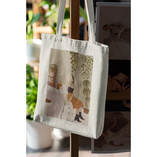 Borsa in tessuto beige - Kate Louise-image-1