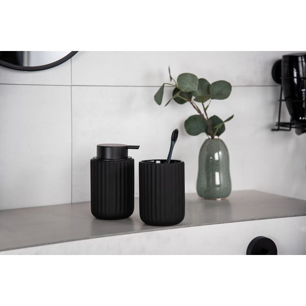 Dosatore di sapone in ceramica nera Belluno - Wenko-image-2