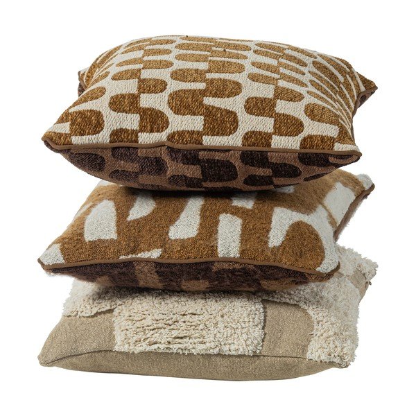 Set di cuscini decorativi in ciniglia 3 pz 45x45 cm Fayden – WOOOD