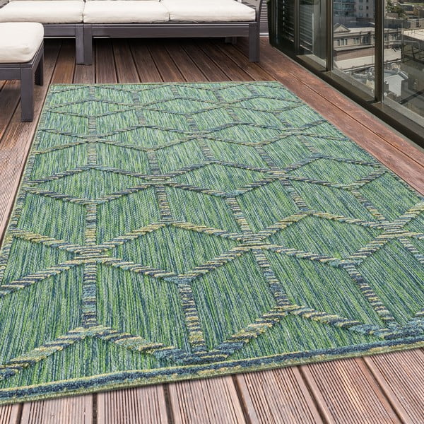 Passatoia verde per esterni 80x250 cm Bahama - Ayyildiz Carpets-image-1