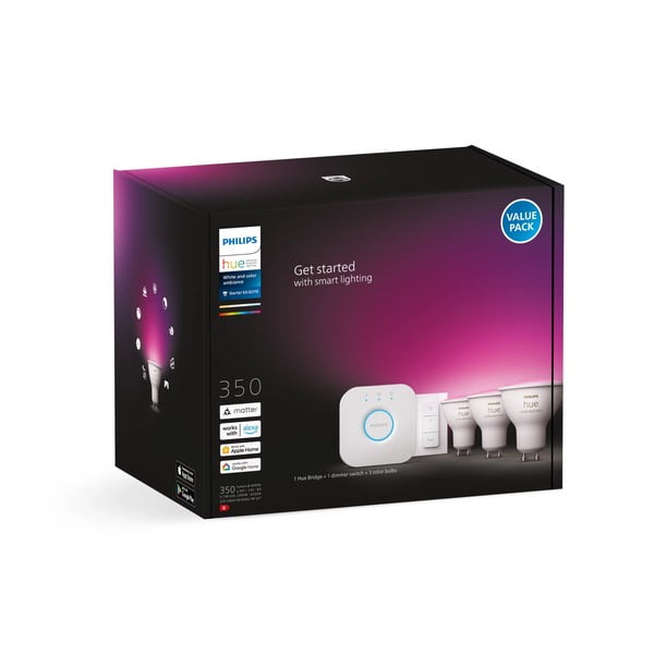 Smart starter pack 5 pz GU10, 6 W White and color ambiance - Philips Hue-image-2