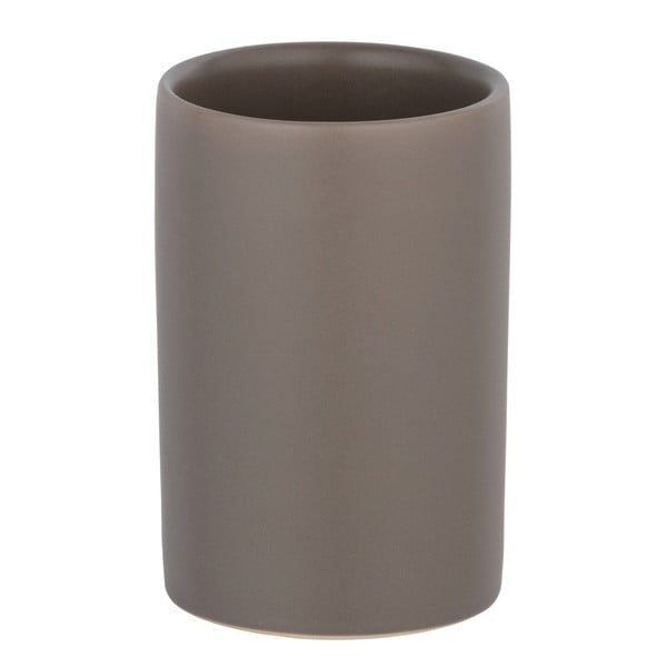 Tazza in ceramica marrone per spazzolini da denti Polaris - Wenko-image-2