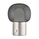 Lampada da tavolo LED argentata in alluminio con paralume in vetro (altezza totale 32 cm) Iris – Blomus