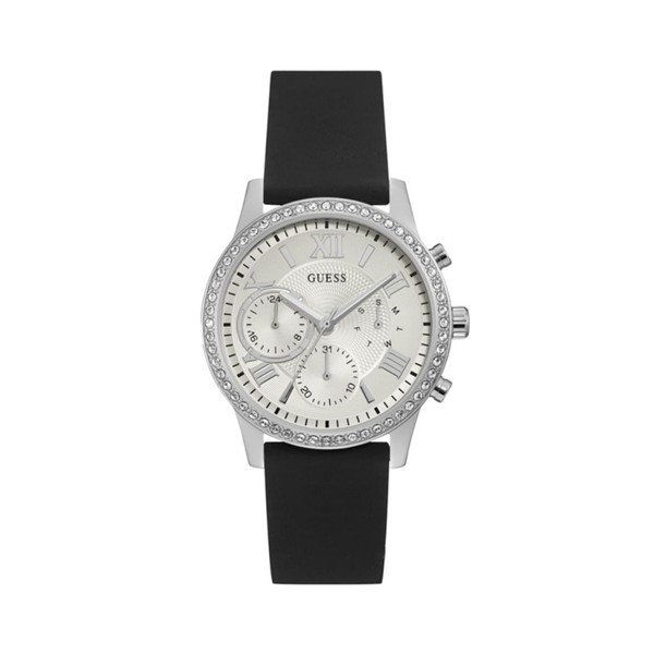 Orologio da donna con cinturino in silicone nero W1135L5 - Guess