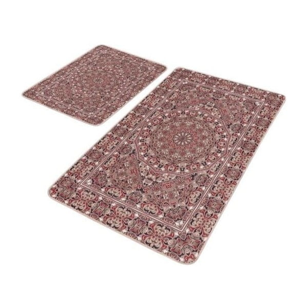 Set di tappetini per il bagno marroni in velluto 2 pz 60x100 cm – Mila Home