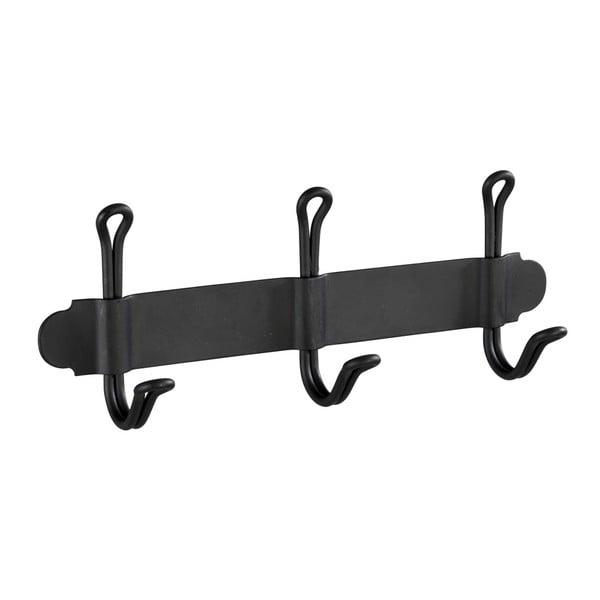 Gancio a muro triplo autoportante nero Nostalgia - Wenko-image-2