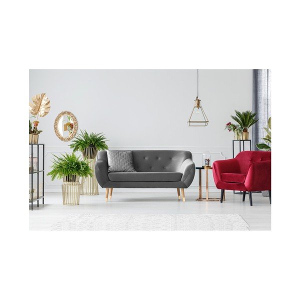Divano a due posti grigio Amelie - Mazzini Sofas-image-4