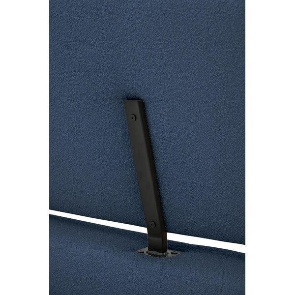 Letto matrimoniale imbottito blu scuro con doghe in legno 160x200 cm Odette - Scandic-image-1