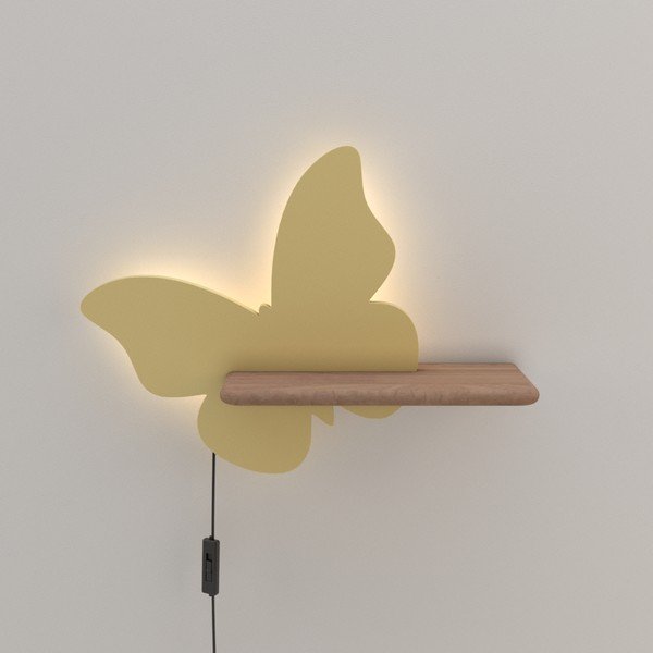 Apparecchio giallo per bambini Butterfly - Candellux Lighting-image-1