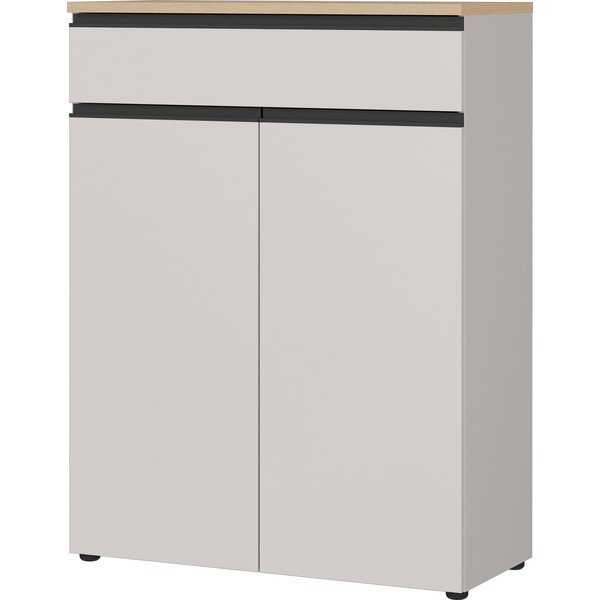 Armadietto greige/colore naturale chiaro 90x120x41 cm Cormano – Germania