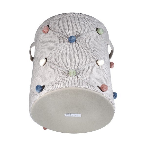 Cestino da bambini in tessuto marrone chiaro ø 30x35 cm Taupe - Kindsgut-image-2