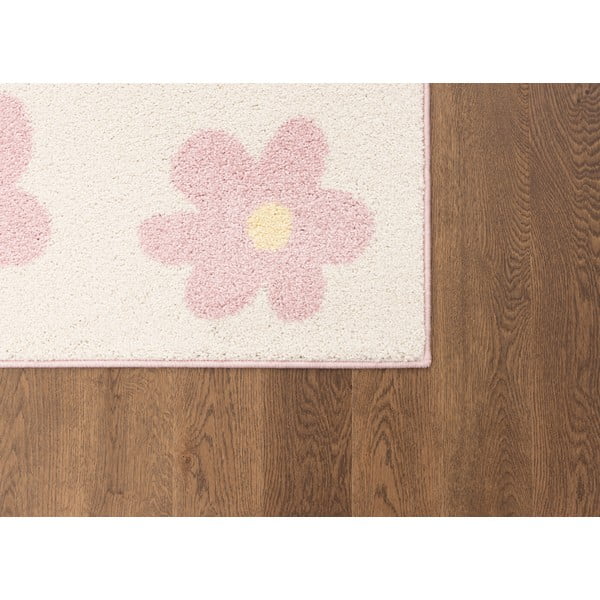 Tappeto per bambini rosa e avorio 80x150 cm Dazzy Rose – FD-image-3