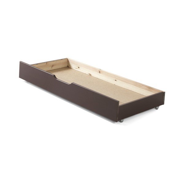 Hnědý úložný systém pod postel Jumper Vipack, šířka 130 cm