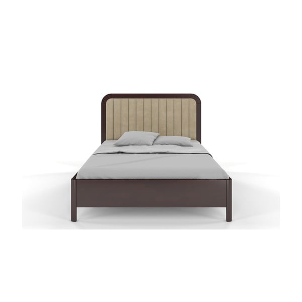 Letto matrimoniale in legno di faggio marrone scuro Visby , 200 x 200 cm Modena - Skandica-image-2