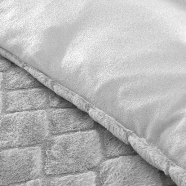 Set copripiumino e federa grigio in micropile per letto matrimoniale e per letto esteso 230x220 cm Cosy Diamond – Catherine Lansfield-image-3