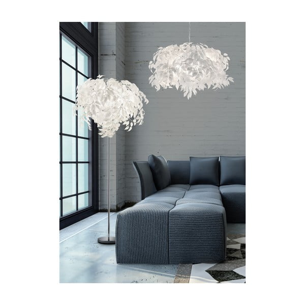 Lampada a sospensione bianca con piume Ciondolo, altezza 150 cm Leavy - Reality-image-1