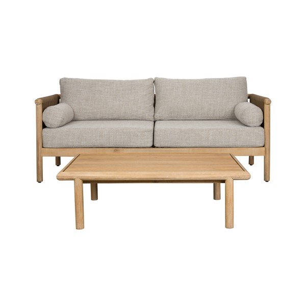 Set di mobili da giardino greige imbottito per 3 persone Oasis – Dutchbone