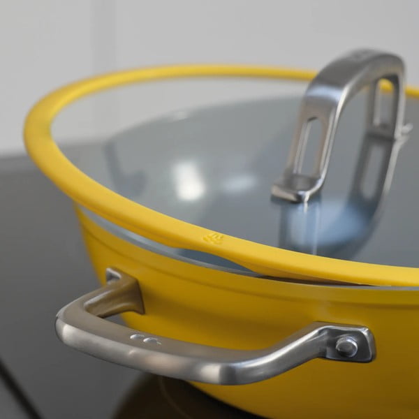 Padella wok con coperchio/con superficie in ceramica ø 28 cm Meda 3.0 – FABINI-image-2