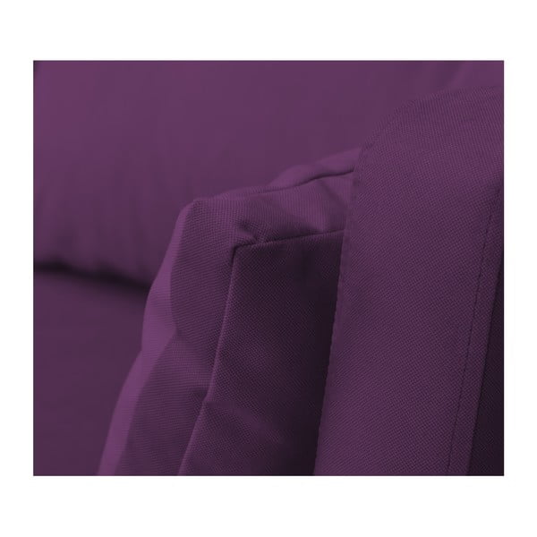Divano a tre posti Elena, di colore viola scuro, con lettino nell'angolo a destra - Mazzini Sofas-image-1