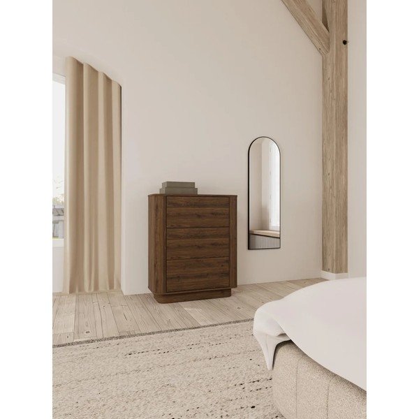 Credenza colore naturale scuro con effetto rovere 90x107x40 cm Atmore – Actona-image-1