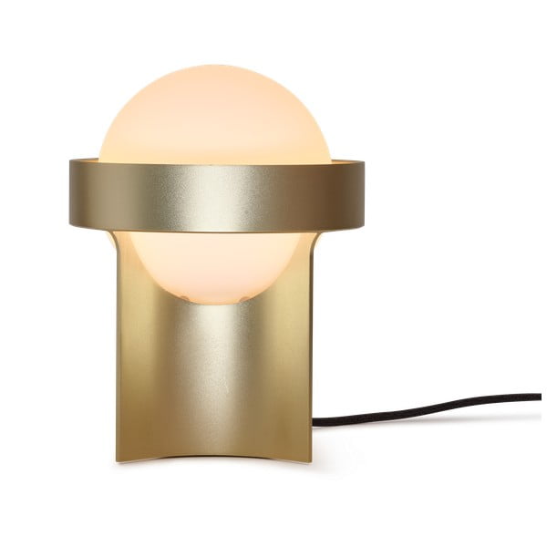 Lampada da tavolo con intensità regolabile con paralume in vetro color bronzo (altezza 24,5 cm) Loop – tala