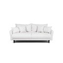 Divano bianco allungabile/con contenitore con rivestimento in velluto a coste 215 cm Bjork – Bonami Selection