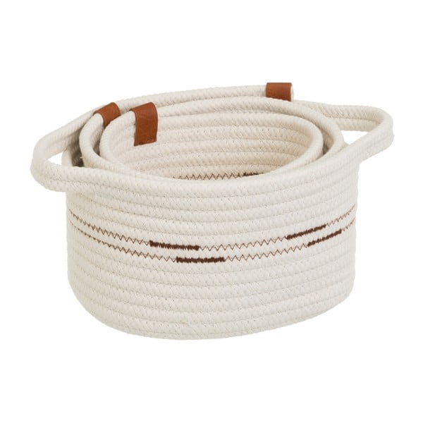 Set di cesti in tessuto 3 pz 30x18x14 cm – Casa Selección-image-1