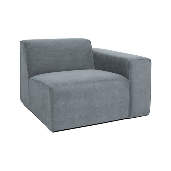Divano componibile grigio (con penisola a destra) con rivestimento in velluto a coste Sting – Scandic-image-1