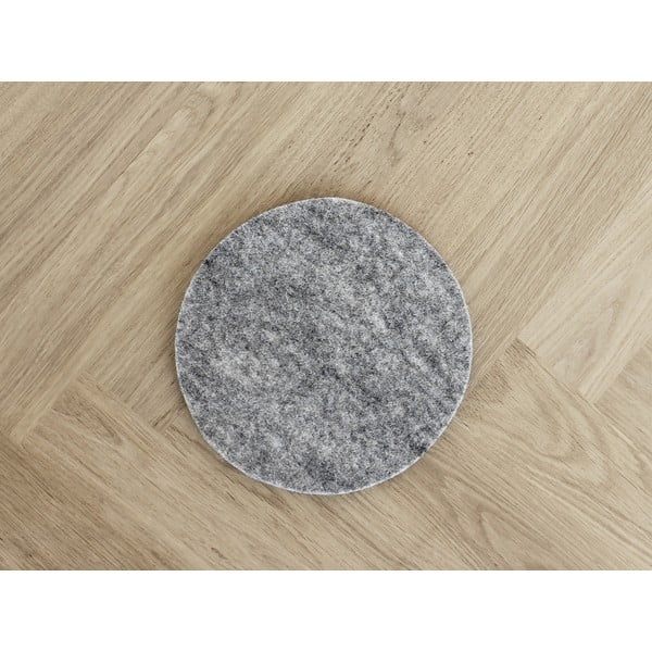 Sottobicchiere in feltro di lana grigio acciaio Sottobicchiere in feltro, ⌀ 20 cm - Wooldot