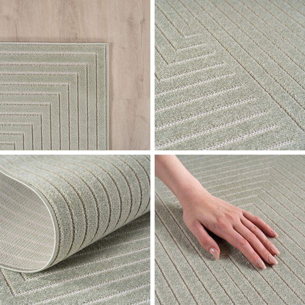 Tappeto da interno/esterno rotondo verde ø 80 cm Nova 1202 – Ayyildiz Carpets-image-2