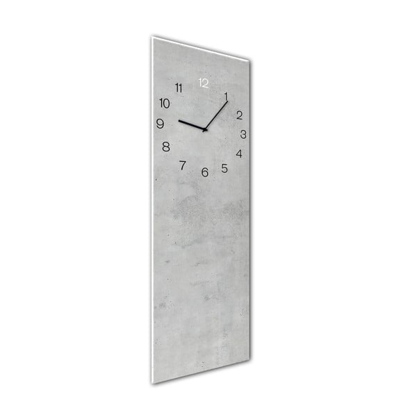 Orologio da parete Glassclock , 20 x 60 cm Concrete - Styler