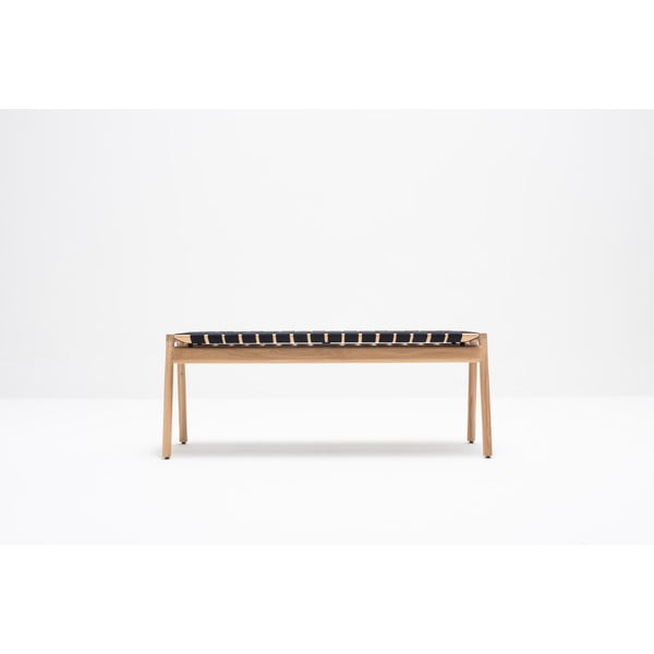 Panchina di colore nero/naturale Klupa - Gazzda-image-4