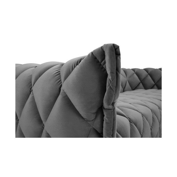 Divano in velluto grigio chiaro 228 cm Flandrin - Interieurs 86-image-1