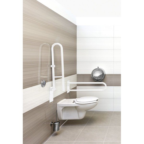 Maniglione da bagno a parete in acciaio da 83 cm Handicap - Sapho-image-4