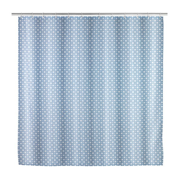 Tenda da doccia blu , 180 x 200 cm Cristal - Wenko