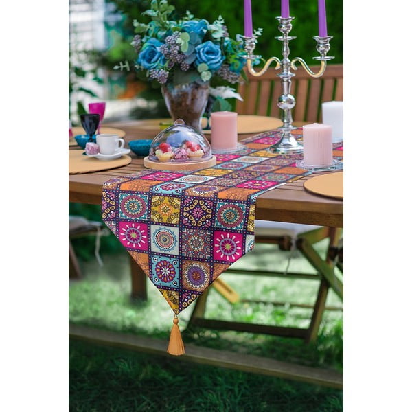 Runner 45x140 cm Mandala Tiles – Minimalist Cushion Covers-image-2