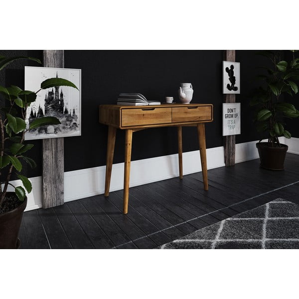 Tavolo da toeletta in rovere 90x40 cm Greg - The Beds-image-2