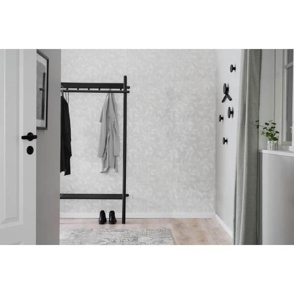 Gancio in legno di quercia da parete nero Milford – Rowico-image-3