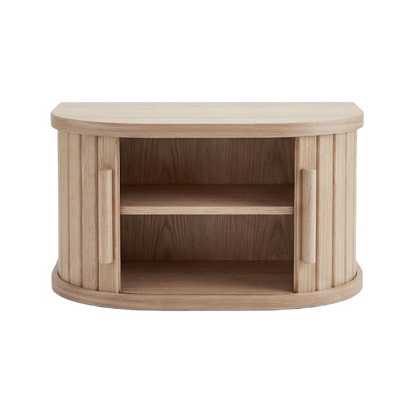 Comodino colore naturale chiaro con effetto rovere da parete/con ripiani Meta – Unique Furniture-image-2