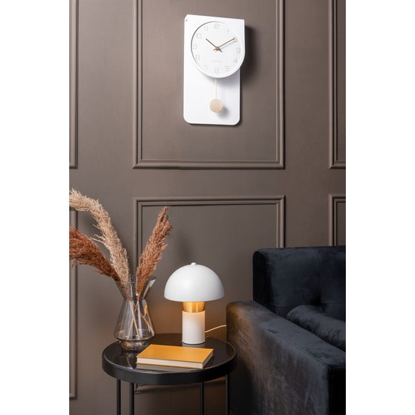 Lampada da tavolo di colore bianco-oro, altezza 26 cm Seta - Leitmotiv-image-1